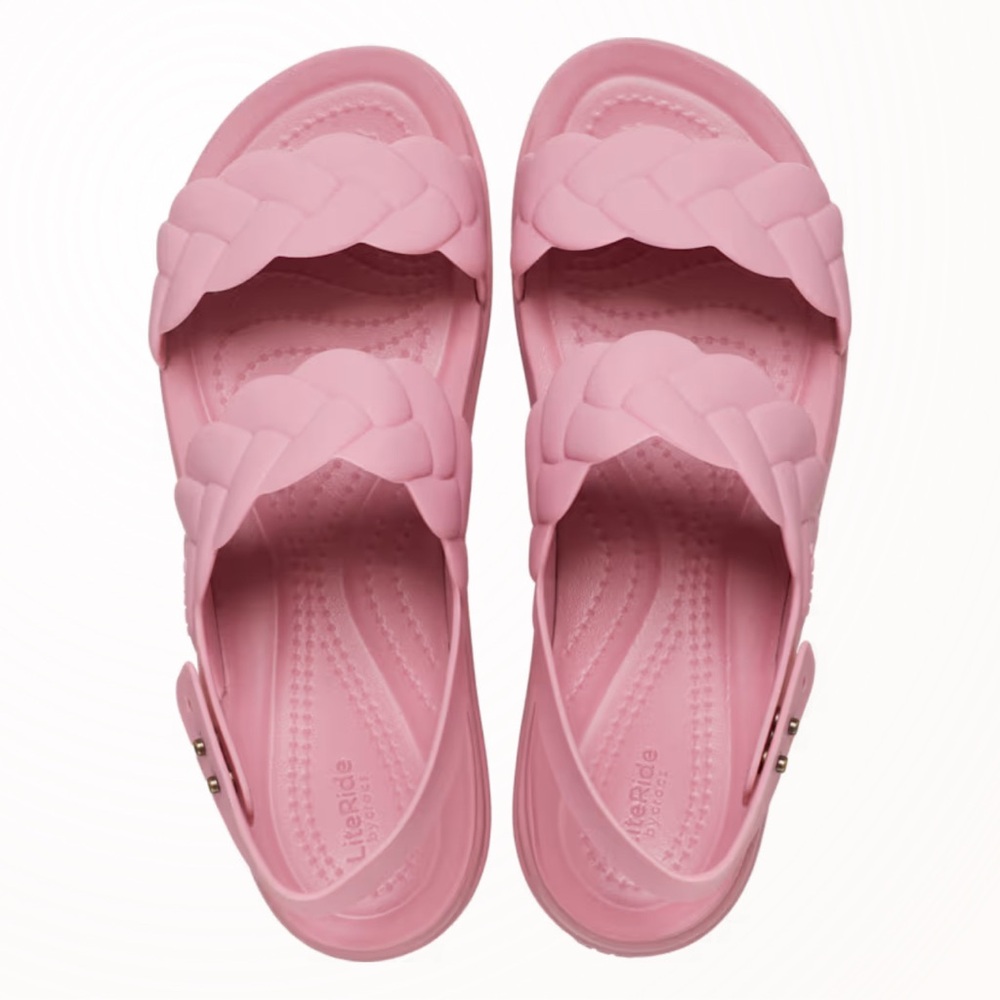 Crocs Brooklyn Woven Low Wedge pink